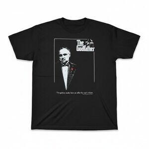 Tultex The Godfather T-Shirt XL Black Marlon Brando Movie Graphic Film Core